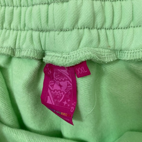 Queen of Sparkles Flamingo Embroidered Women's Shorts - Picture 5 of 12